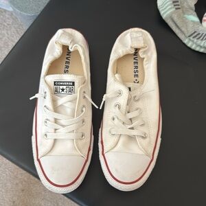 White converse with comfort back